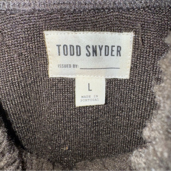 Todd Snyder Full Zip Chocolate Brown Sz Large Fleece Solid Sherpa Jacket Warm - Picture 6 of 10